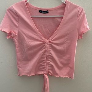 Pink SHEIN Cinched Top